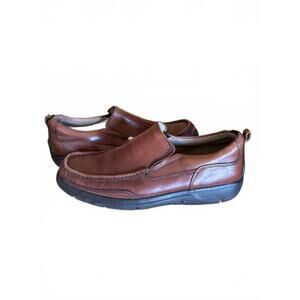 Classic Brown Leather Slip-On Loafers for Men
